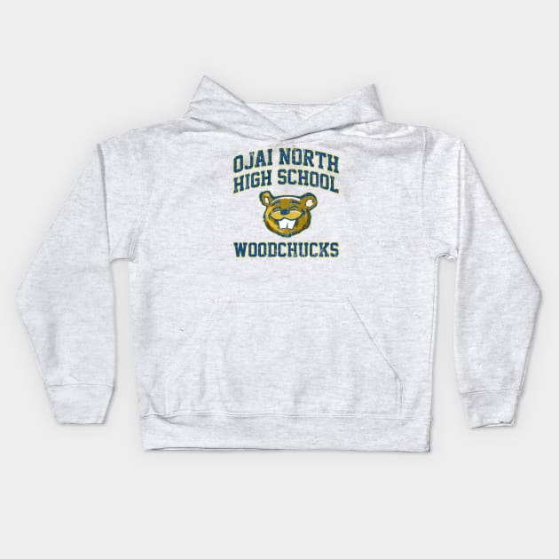 Ojai North High School Woodchucks (Variant) Kids Hoodie by huckblade